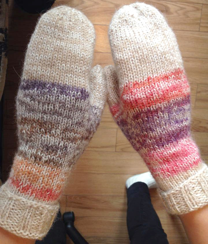 sunrise sunset mittens