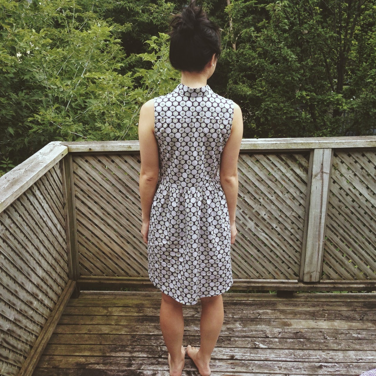 Alder Shirtdress View B, back view.