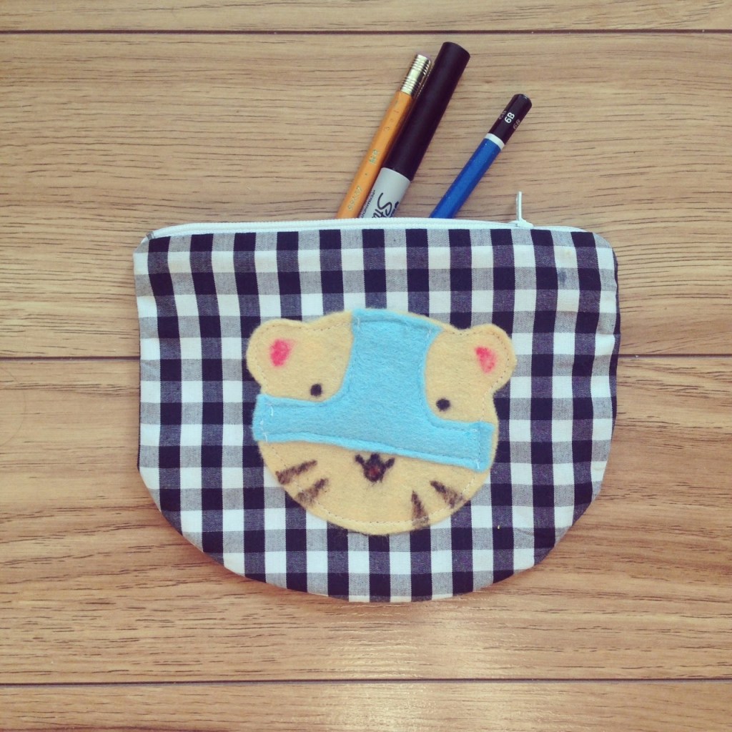 underwear tiger makeup pouch