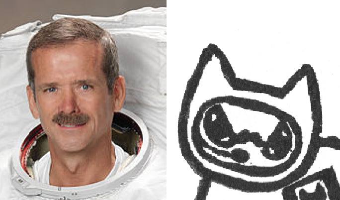 commander catfield chris hadfield comparison