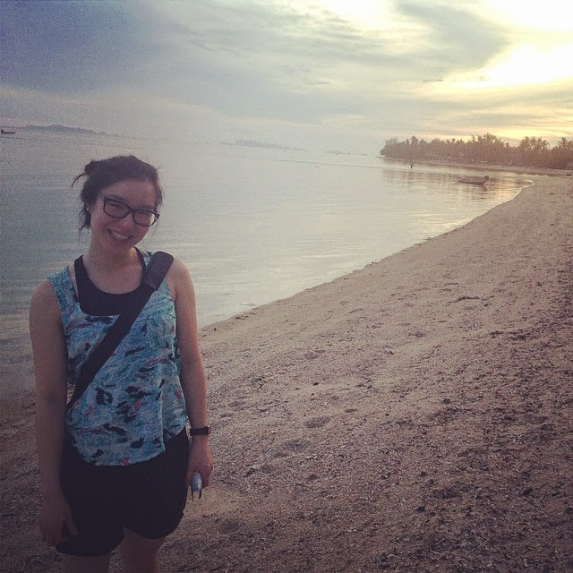 wiksten tank at the beach