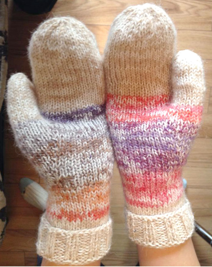 sunrise sunset mittens