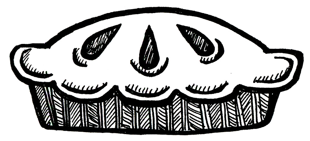 farewell pie, made with chicken poop